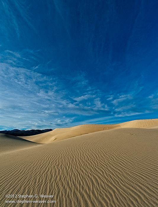 early morning light on the Eureka Dunes, Eureka Valley, Death Valley National Park, CA