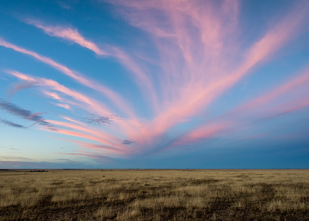 Autumn, Colorado, E  Paso  County, prairie, sunset