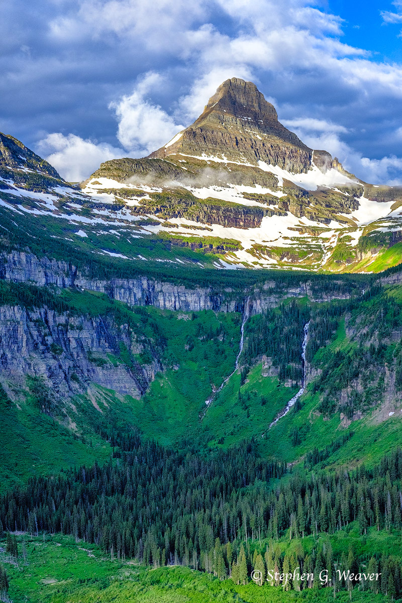 Reynolds Mountain as seen from Going to the Sun Highway, Glacier National Park